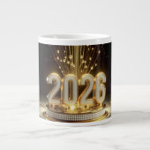2026 Happy New Year Coffee Mug Jumbo-Tasse (Vorderseite)