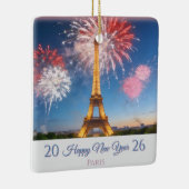 2026 Happy New Year Customizable Ornament - Paris (Rechts)