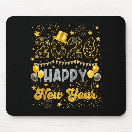 2026 Happy New Year Eve Celebration Firework Men W Mousepad (Vorne)