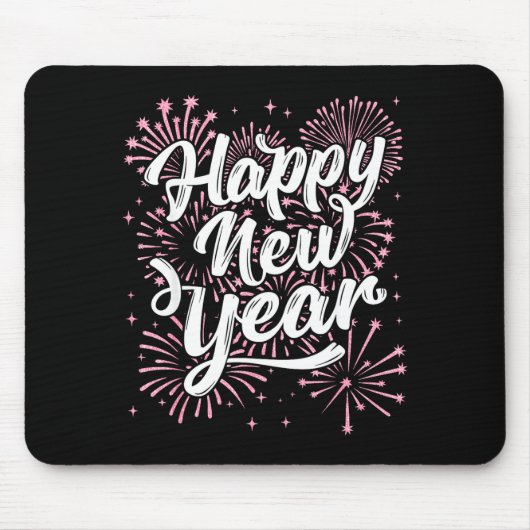 2026 Happy New Year Eve Party Firework Men Women K Mousepad (Vorne)
