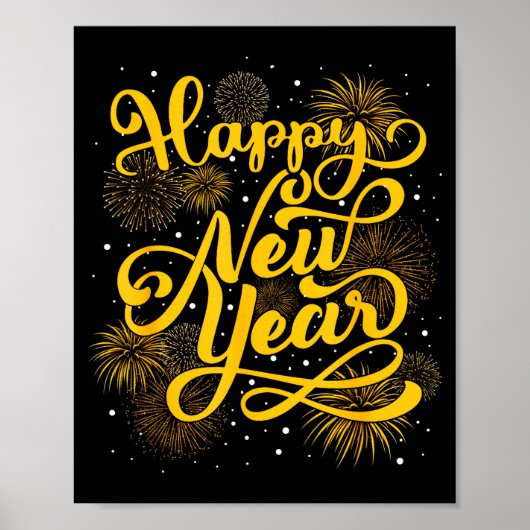 2026 Happy New Year Firework New Year's Eve Party Poster (Vorne)