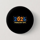 2026 Happy New Year Fireworks Celebration  Button (Vorderseite)