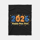 2026 Happy New Year Fireworks Celebration Fleecedecke (Vorderseite)