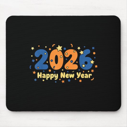 2026 Happy New Year Fireworks Celebration Mousepad (Vorne)