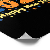 2026 Happy New Year Fireworks Celebration  Poster (Ecke)