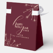 2026 Happy New Year Modern Classic Typography Geschenkschachtel (Rückseite)