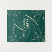 2026 Happy New Year Modern Festive Typography Wandteppich (Vorderseite (Horizontal))