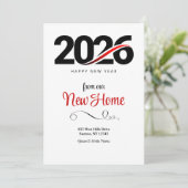 2026 Happy New Year New Home Announcement/ Einladung (Stehend Vorderseite)