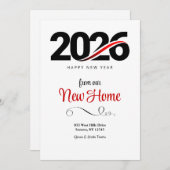 2026 Happy New Year New Home Announcement/ Einladung (Vorne/Hinten)