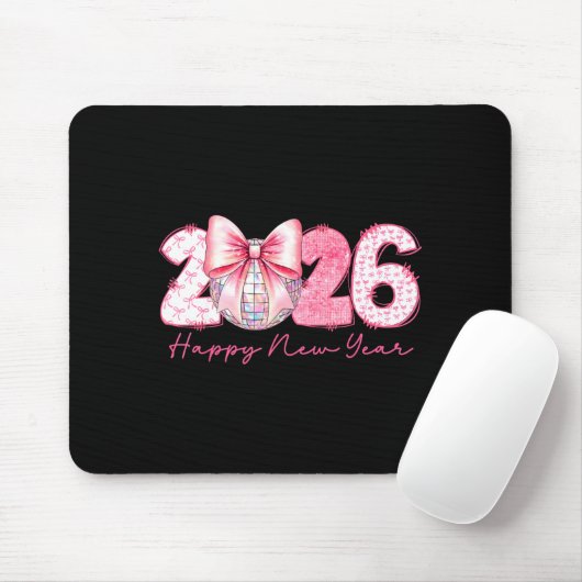 2026 Happy New Year Nk Coquette Preppy Disco Girly Mousepad (Mit Mouse)
