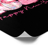 2026 Happy New Year Nk Coquette Preppy Disco Girly Poster (Ecke)