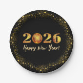 2026 Happy New Year Pappteller (Vorderseite)