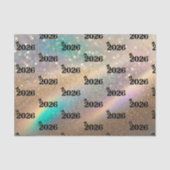 2026 happy new year pattern colorful glitters seidenpapier (Vorderseite)