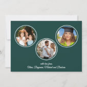 2026 Happy New Year's 4 Photo Clock Card Einladung (Rückseite)