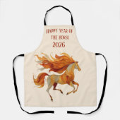 2026 Happy Year of the Horse Design Schürze (Vorderseite)