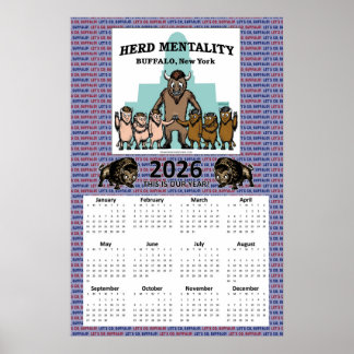 2026 Herd Mentality Kalender (18 x 27) Poster