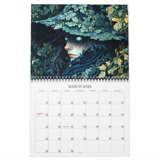 2026 Hexen Fantasy Art Kalender (Mär 2026)