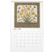 2026 Hoefnagel-Inspiriert botanisch Kalender (Mär 2026)