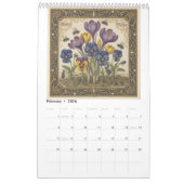 2026 Hoefnagel-Inspiriert botanisch Kalender (Feb 2026)