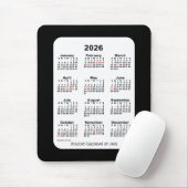 2026 Holiday Two Tone Black Calendar von Janz Mousepad (Mit Mouse)