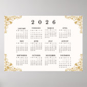 2026 Horizontal Wall Calendar Poster (Vorne)
