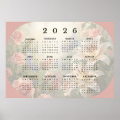 2026 Horizontaler Wandkalender Poster (Vorne)