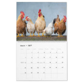 2026 Hühner Wandkalender Cute (Mär 2027)