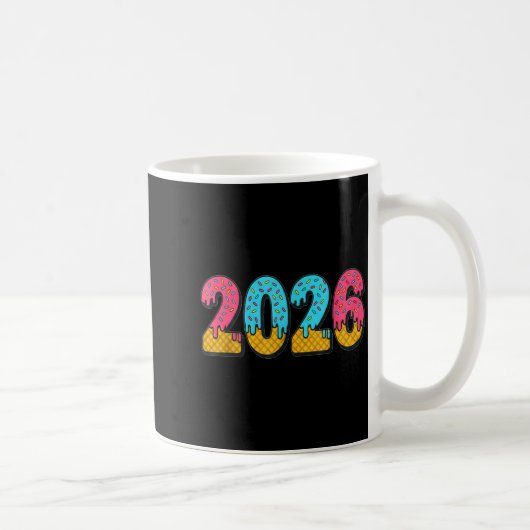 2026 Ice Cream Drip Meme New Year Gen Alpha Slang Kaffeetasse (Rechts)
