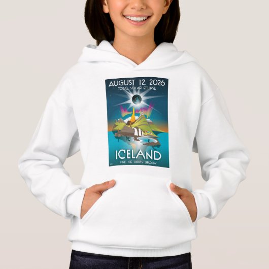2026 Iceland eclipse - hoodie for kids (Vorderseite)
