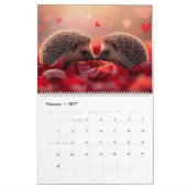 2026 Igel-Wandkalender | 12 Monate Kalender (Feb 2027)
