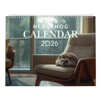 2026 Igel-Wandkalender | 12 Monate Kalender