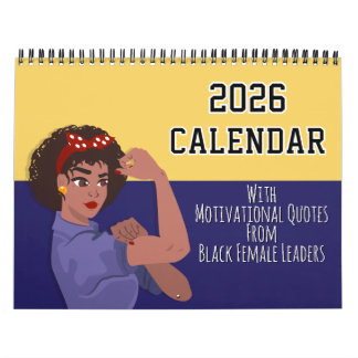 2026 Inspirierendes Zitat Schwarze Mädchen Magie Kalender