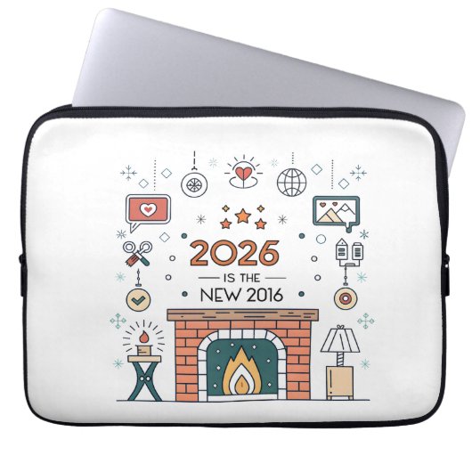 2026 Is The New 2016 Cozy Culture Vector Laptopschutzhülle (Vorderseite)