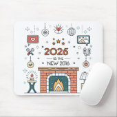2026 Is The New 2016 Cozy Culture Vector Mousepad (Mit Mouse)
