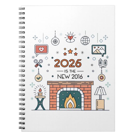 2026 Is The New 2016 Cozy Culture Vector Notizblock (Vorderseite)