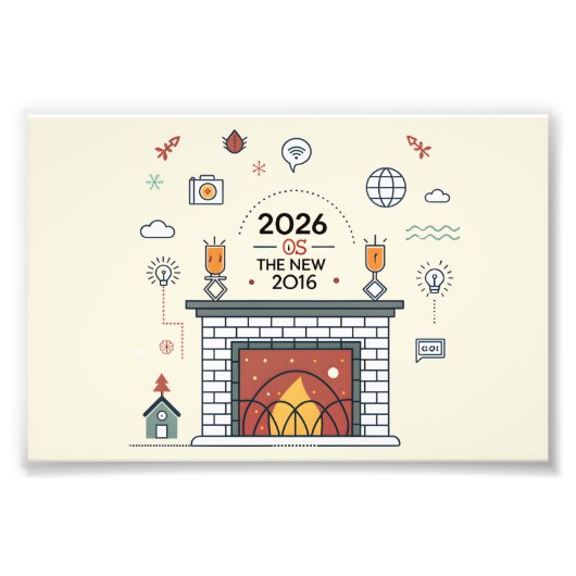 2026 Is The New 2016 Digital Culture Vector Fotodruck (Vorne)