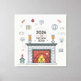2026 Is The New 2016 Digital Culture Vector Leinwanddruck