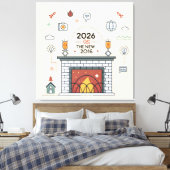 2026 Is The New 2016 Digital Culture Vector Leinwanddruck (Insitu (Schlafzimmer))