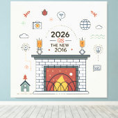 2026 Is The New 2016 Digital Culture Vector Leinwanddruck (Insitu (Holzboden))