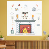 2026 Is The New 2016 Digital Culture Vector Leinwanddruck (Insitu (Wohnzimmer))
