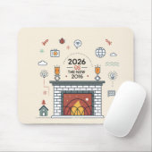 2026 Is The New 2016 Digital Culture Vector Mousepad (Mit Mouse)