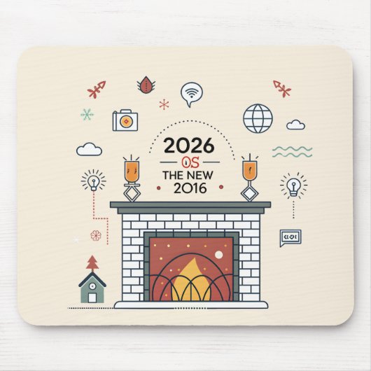 2026 Is The New 2016 Digital Culture Vector Mousepad (Vorne)