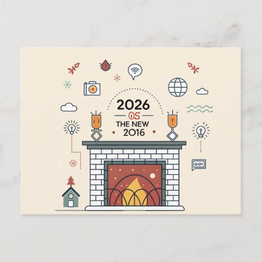 2026 Is The New 2016 Digital Culture Vector Postkarte (Vorderseite)