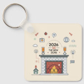 2026 Is The New 2016 Digital Culture Vector Schlüsselanhänger (Vorderseite)