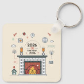 2026 Is The New 2016 Digital Culture Vector Schlüsselanhänger (Rückseite)
