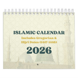 2026 Islamischer Hijri-Kalender | Gregorianisch +  Kalender