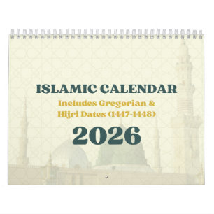 2026 Islamischer Hijri-Kalender   Gregorianisch +  Kalender
