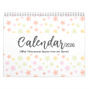 2026 Islamischer Kalender mit Koranzitaten (mittel