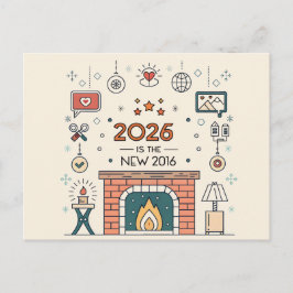 2026 Ist Das Neue 2016 Cozy Culture Vektor Postkarte