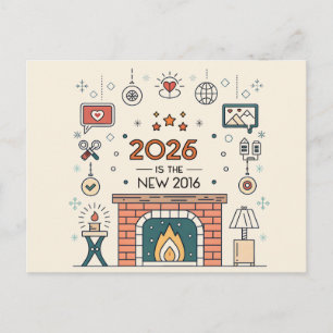 2026 Ist Das Neue 2016 Cozy Culture Vektor Postkarte